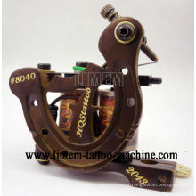 Máquina de tatuagem de ferro fundido artesanal 10 bobinas de envoltório Shader &amp; Liner